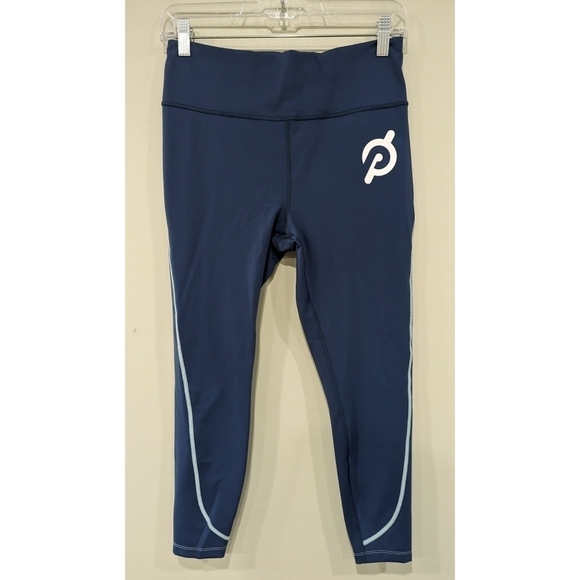 Peloton Blue Move Seamed Cropped Leggings Size Large - Picture 6 of 6